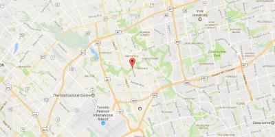 Mappa di West Humber-Clairville quartiere di Toronto