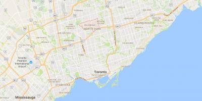 Mappa di Willowdale distretto di Toronto