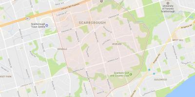 Mappa di Woburn quartiere di Toronto