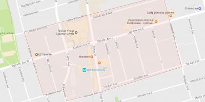 Mappa di Yonge e Eglinton quartiere di Toronto