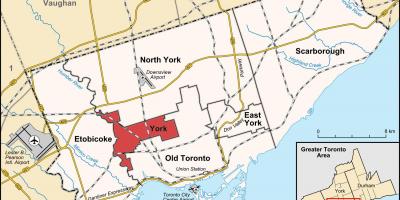 Mappa di York e Toronto